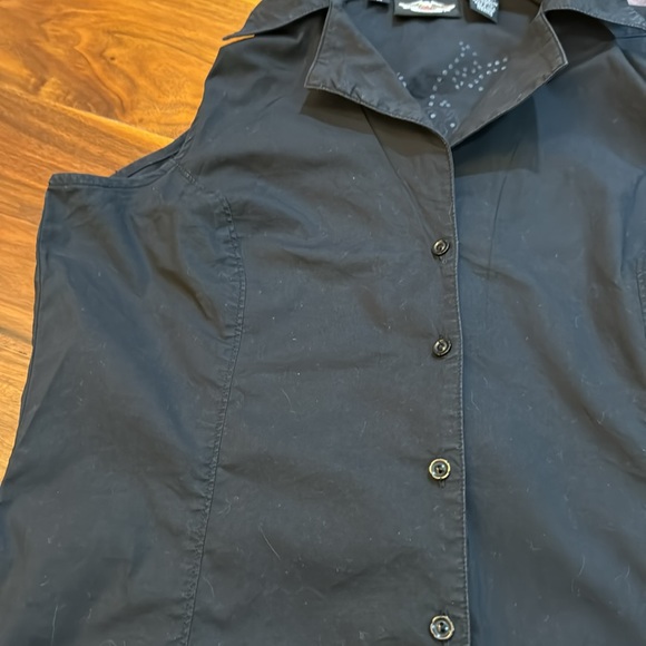 Harley Davidson black vest Size M - Picture 5 of 8